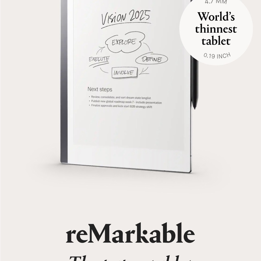 Brand new (in sealed packaging) Remarkable 2 tablet and upgraded marker plus pen